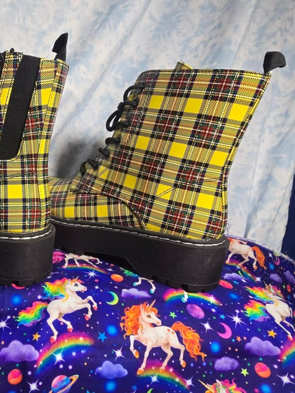 Betsey Johnson Combat Boot 9 wide - Picture 3 of 5